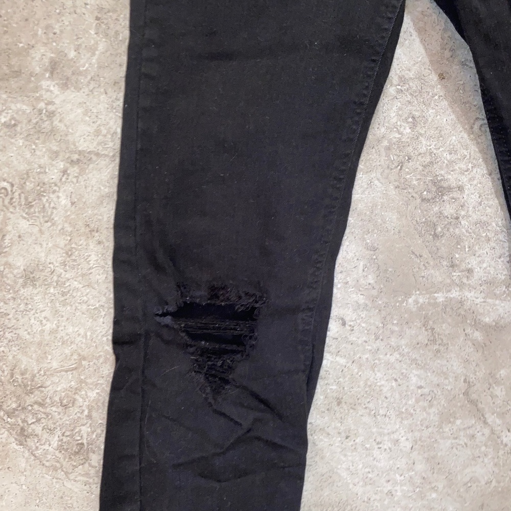 Wild Fable Women's Size 0 Black Denim Highest Rise Ripped Skinny Jeans - Picture 4 of 6